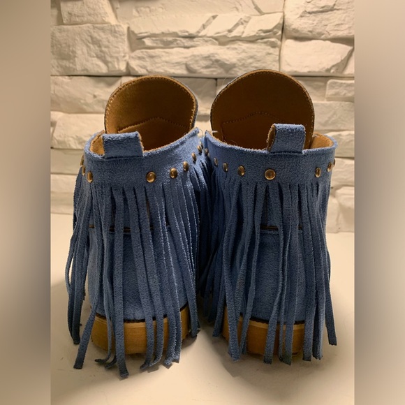 Blue L'originale Baloboo moccasins Size 8 8 1/2 - Picture 7 of 7